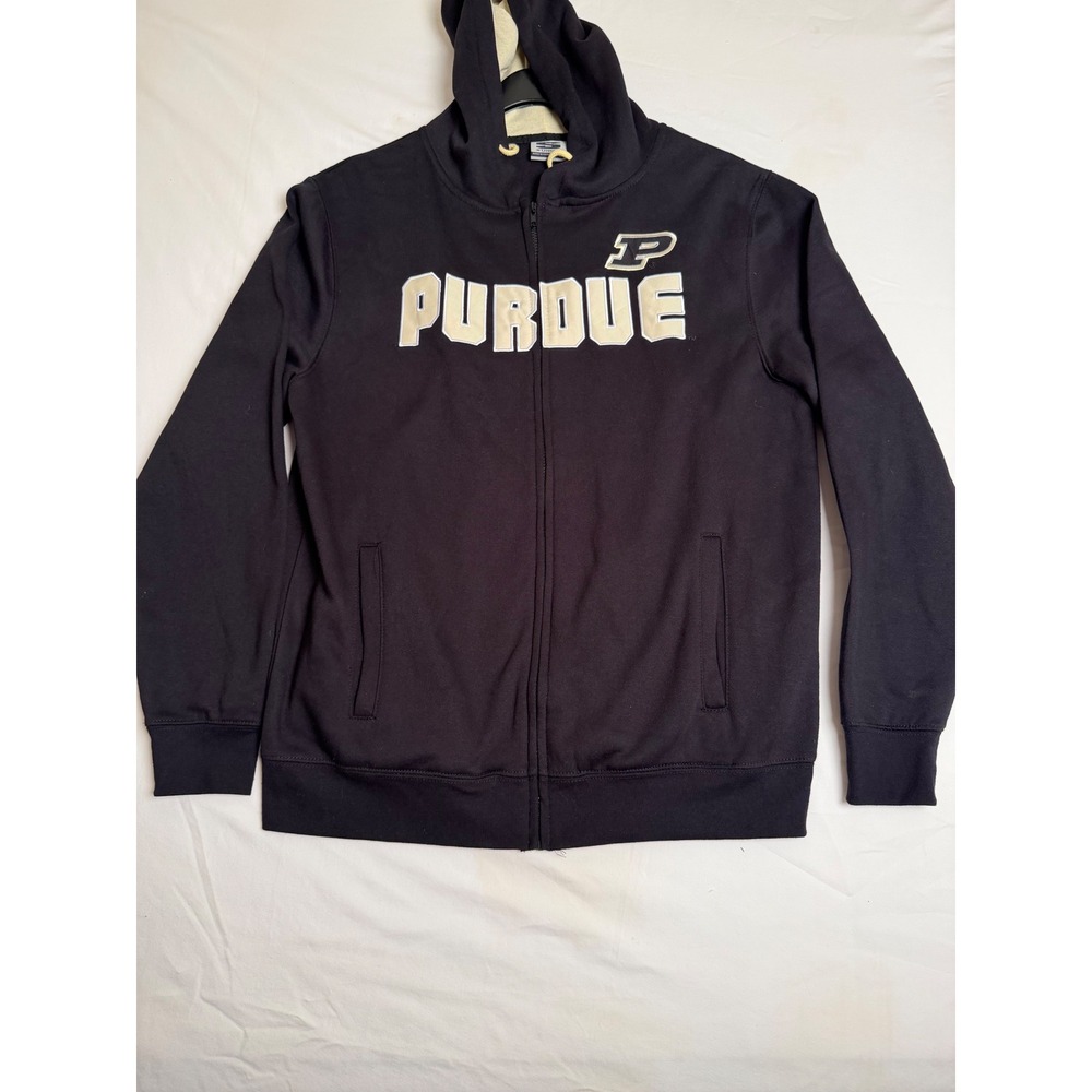Stadium Athletics Purdue Boilermakers Full Zip Hoodie Black Mens XL‎ Sweatshirt